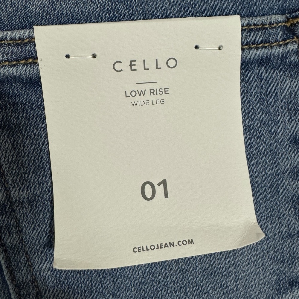 NWT Cello Low Rise Wide Leg Jeans Size 1 24 Stretch Skater Baggy Y2K Streetwear - Picture 9 of 15